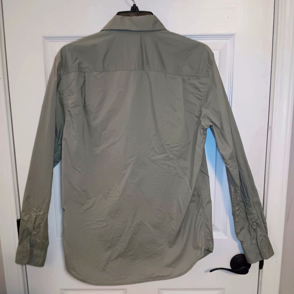 Club Monaco Soft Ripstop Snap Front Long Sleeve Shirt - Picture 5 of 6